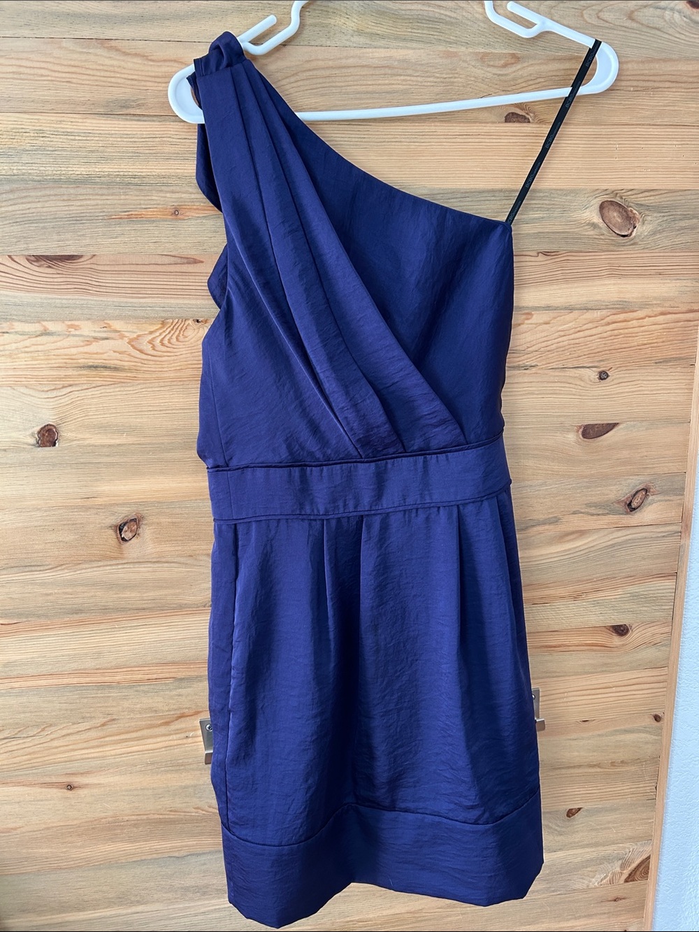 BCBGeneration One-Shoulder Midnight Blue Cocktail Dress - Size 4